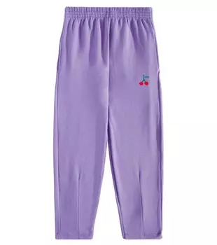 Спортивные брюки Bobo Cherry из хлопка Bobo Choses, цвет lavender