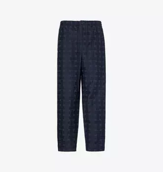 Спортивные брюки-бочки из хлопка с логотипом-плетением Kenzo, черный