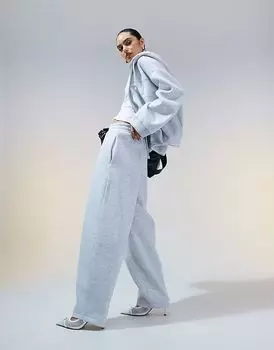 Спортивные брюки-бочонки ASOS DESIGN серого меланжевого цвета