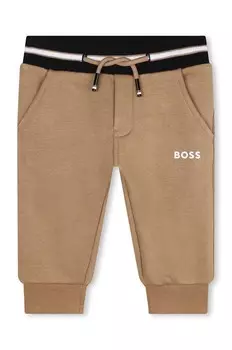 Спортивные брюки BOSS для маленьких мальчиков, бежевый