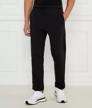 Спортивные брюки Boss Green Hadim с лентой на поясе, черный