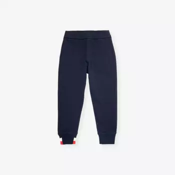 Спортивные брюки Brand-Patch из хлопка зауженного кроя для детей 4–14 лет Moncler, синий