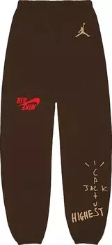 Спортивные брюки Cactus Jack by Travis Scott x Air Jordan Highest Sweatpant 'Brown', коричневый