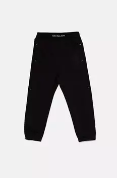 Спортивные брюки Calvin Klein Jeans для мальчиков и девочек ПОЯС EMB, черный