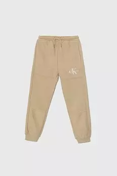 Спортивные брюки Calvin Klein Jeans для мальчиков и девочек TERRY JOGGER, бежевый