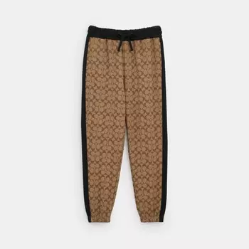 Спортивные брюки COACH Signature Sweatpants, цвет Khaki Signature
