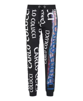 Спортивные брюки Conforto с логотипом Carlo Colucci, черный