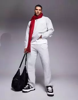 Спортивные брюки Couture Club Fluffy Knit с эмблемой в цвете Heather Grey (часть комплекта) The Couture Club