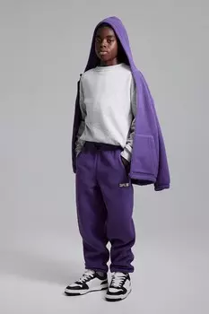 Спортивные брюки для бега из флиса тедди H&M, фиолетовый