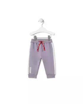 Спортивные брюки для девочек из однотонного хлопка с полосками Tous, цвет Lila