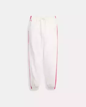 Спортивные брюки для девочек с боковой полоской Polo Ralph Lauren, белый