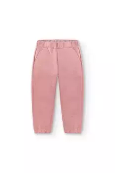 Спортивные брюки для девочки с эластичной талией и карманами Charanga, розовый