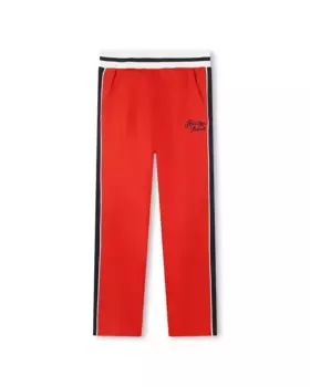 Спортивные брюки для мальчиков в однотонном красном цвете Kenzo Kids, красный