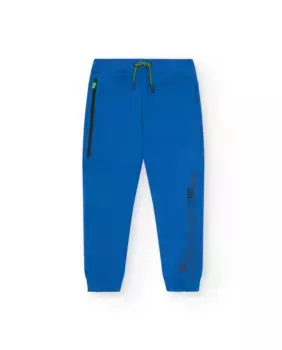 Спортивные брюки-джоггеры для мальчика на кулиске Tuc tuc, синий
