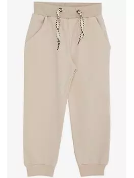 Спортивные брюки-джоггеры для мальчиков с эластичной резинкой на талии Breeze, бежевый