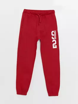 Спортивные брюки-джоггеры для мальчиков с эластичной резинкой на талии LCW ECO, темно-бордовый