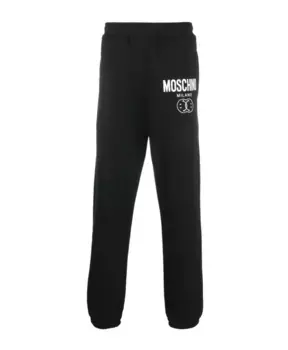 Спортивные брюки E с графическим принтом Moschino, черный
