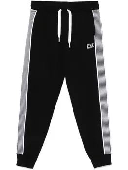 Спортивные брюки Ea7 Emporio Armani с полосками по бокам, черный