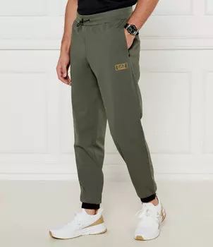 Спортивные брюки EA7 Regular Fit, зеленый