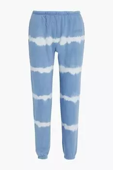 Спортивные брюки Ecosoft из органического хлопка, окрашенные в технике тай-дай, из флиса. WSLY, синий