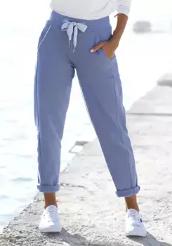 Спортивные брюки Elbsand "Brinja" с логотипом на поясе и карманах, спортивные брюки, брюки для отдыха, синий