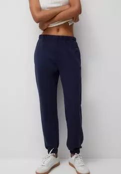 Спортивные брюки Embroidered Joggers PULL&BEAR, цвет dark blue