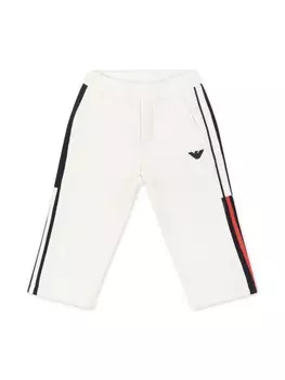 Спортивные брюки Emporio Armani Kids с полосками по бокам, серый