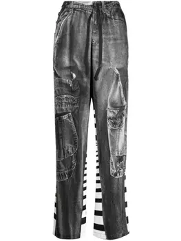 Спортивные брюки Eye-catching с графичным принтом JNBY, серый