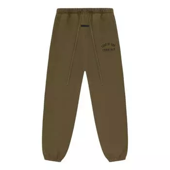 Спортивные брюки Fear of God Essentials Fleece Sweatpant 'Olive', оливкого-зеленый