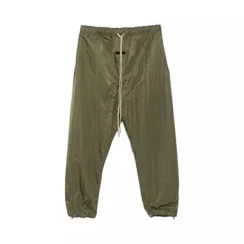 Спортивные брюки Fear of God Essentials Textured Nylon Track Pant Military, зеленый