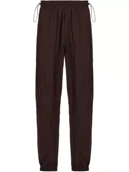Спортивные брюки Ferragamo с мятой отделкой, коричневый