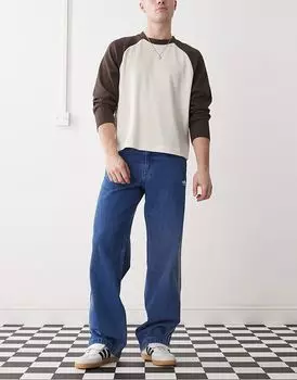 Спортивные брюки Firebird из денима синего цвета adidas Originals