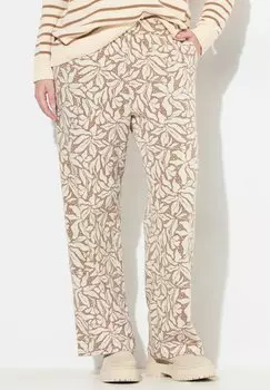 Спортивные брюки FLORAL PRINT Ulla Popken, светло-коричневый