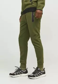 Спортивные брюки FUSION Jack & Jones, темно-зеленый