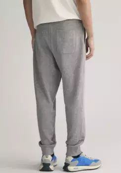 Спортивные брюки Gant "REG SHIELD SWEATPANTS" с вышивкой логотипа под поясом, серый