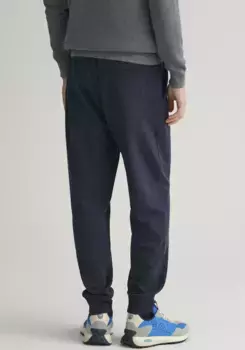 Спортивные брюки Gant "REG SHIELD SWEATPANTS" с вышивкой логотипа под поясом, синий