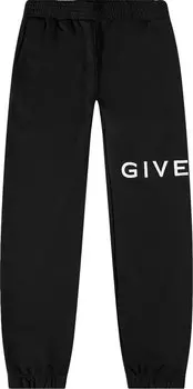 Спортивные брюки Givenchy Embroidered Logo Sweatpants 'Black', черный