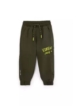 Спортивные брюки Gulliver на удобной флисовой подкладке, хаки