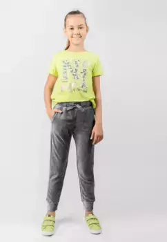 Спортивные брюки Gulliver "велюровые повседневные брюки" с практичной кулиской, серый