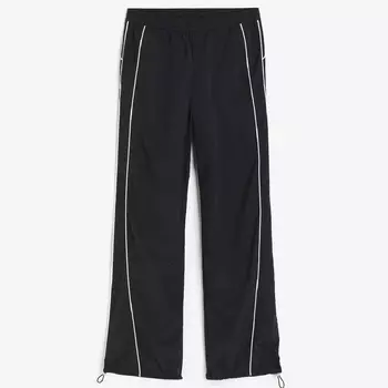 Спортивные брюки H&M Track with Piping, черный/белый