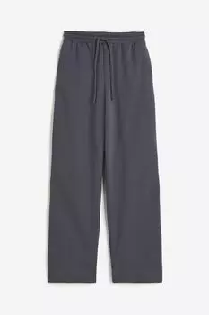 Спортивные брюки H&M Wide-cut, темно-серый