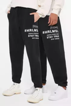 Спортивные брюки Harlem Soul с эластичным поясом и кулиской, черный