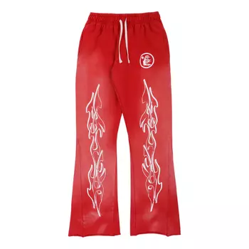 Спортивные брюки Hellstar Racer Path to Paradise Flared Sweatpants 'Vintage Red', красный
