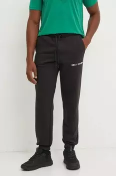 Спортивные брюки Helly Hansen из хлопкового флиса, черный