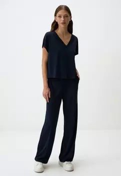 Спортивные брюки HIGH WAIST WIDE LEG JOGGER WITH POCKETS Jimmy Key, темно-синий