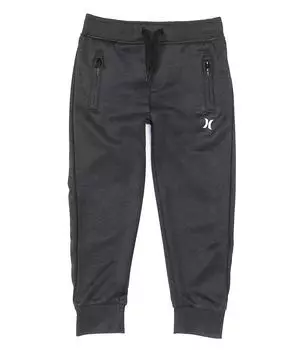 Спортивные брюки Hurley Little Boys 2T-7 H20-Dri Solar из французской махровой ткани с карманами на молнии и шнурком, серый