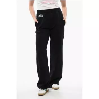 Спортивные брюки ICON MINI Straight Fit из хлопка и флиса Dsquared2, Black