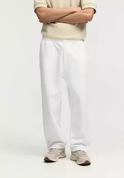 Спортивные брюки INTERLOCK PULL&BEAR, белый