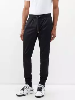 Спортивные брюки из джерси с бляшкой-логотипом Dolce & Gabbana, черный
