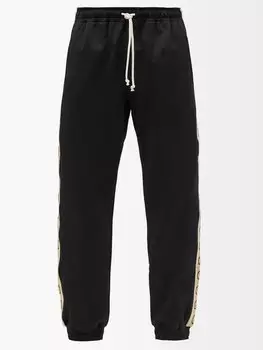 Спортивные брюки из джерси с логотипом gg Gucci, черный
